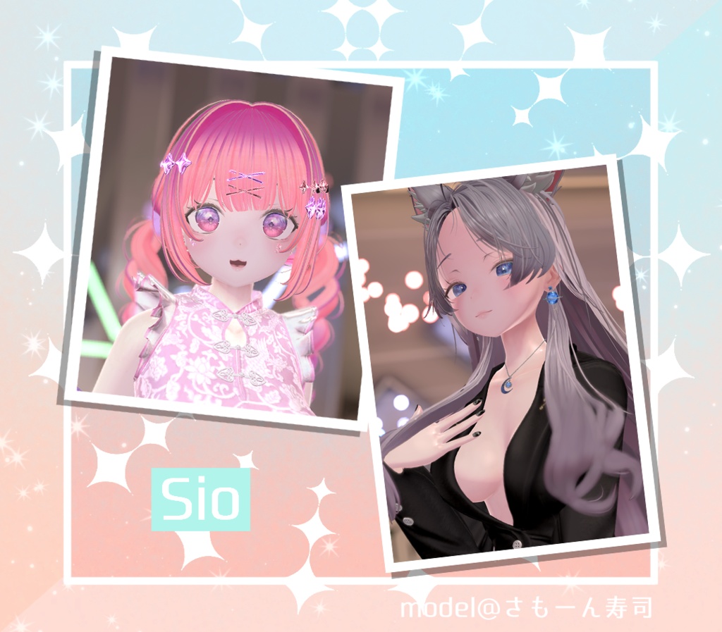 【14アバター対応】瞳&メイクテクスチャ Two tone color ★Eye & Make up texture