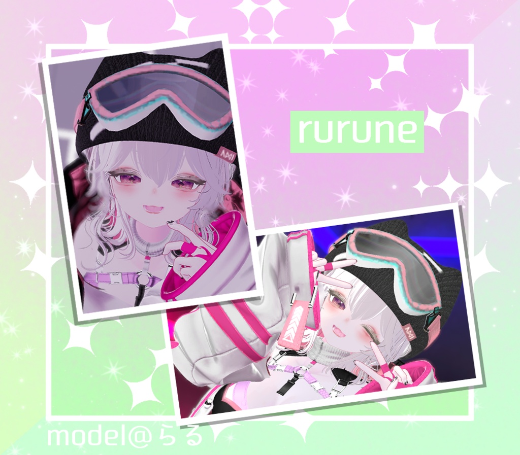 【14アバター対応】瞳&メイクテクスチャ Two tone color ★Eye & Make up texture