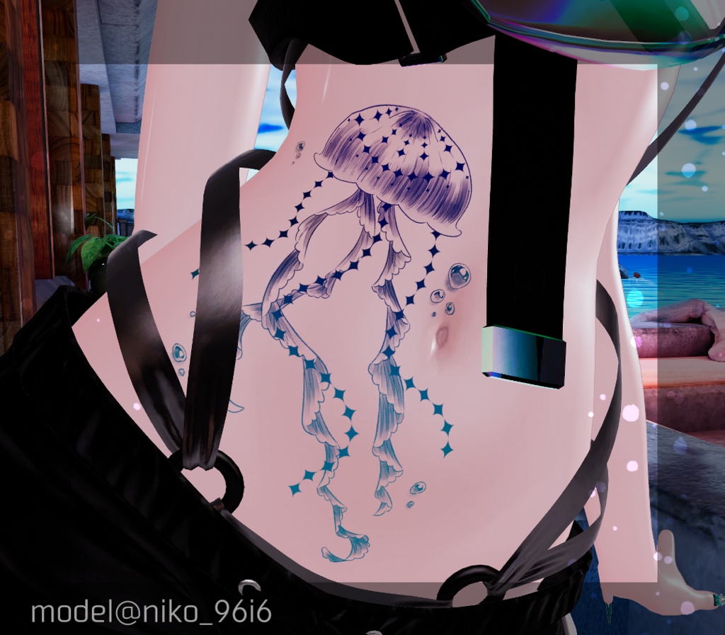 【Tatoo texture】海月タトゥー 複数カラーセット 〔くらげ/jellyfish〕