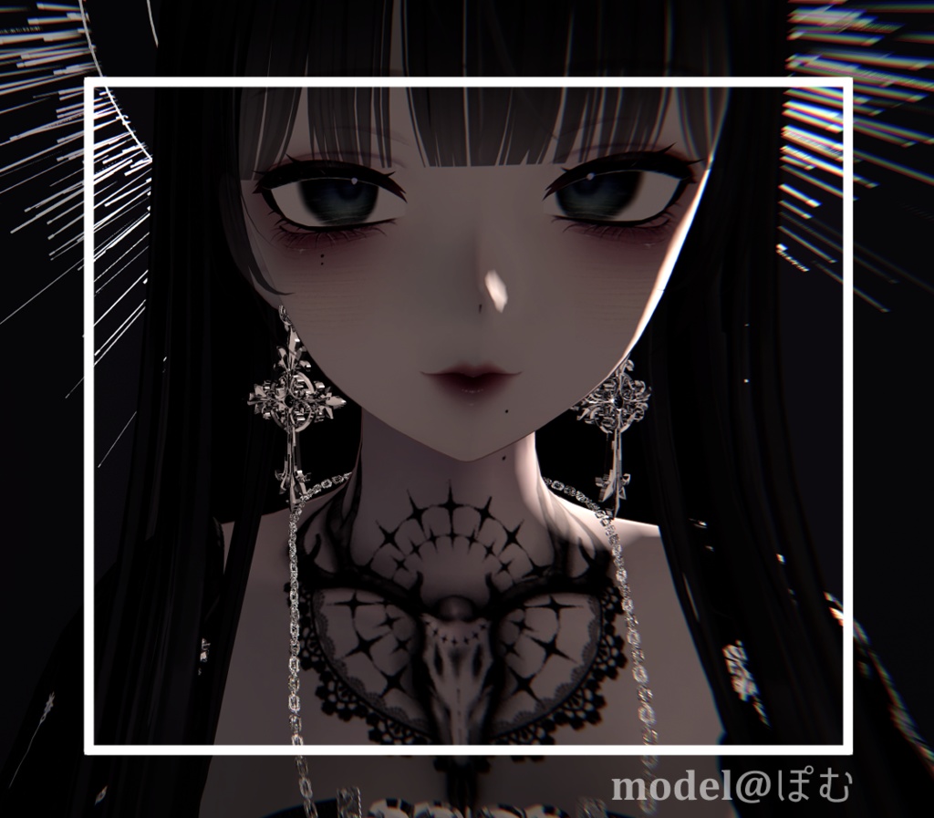 【Tatoo texture】Deer skullタトゥー 複数デザインセット