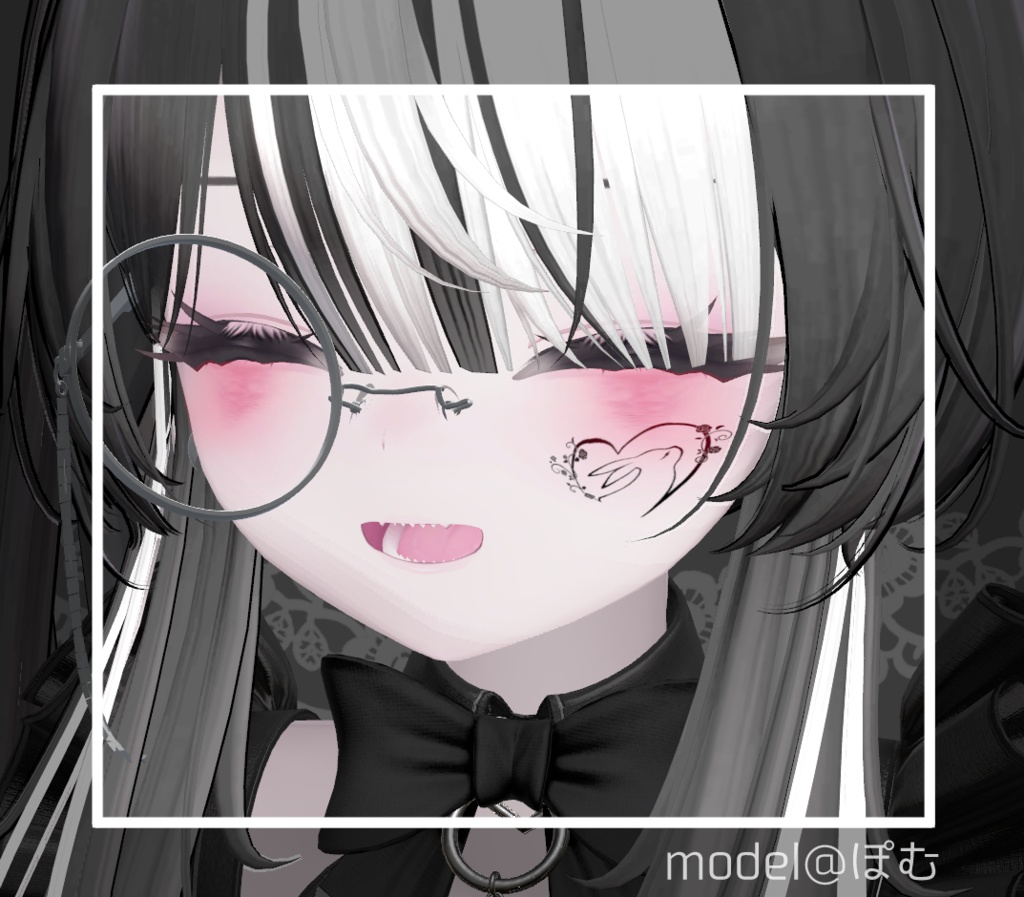 【Tatoo texture】うさちゃんハートタトゥー 複数デザインセット