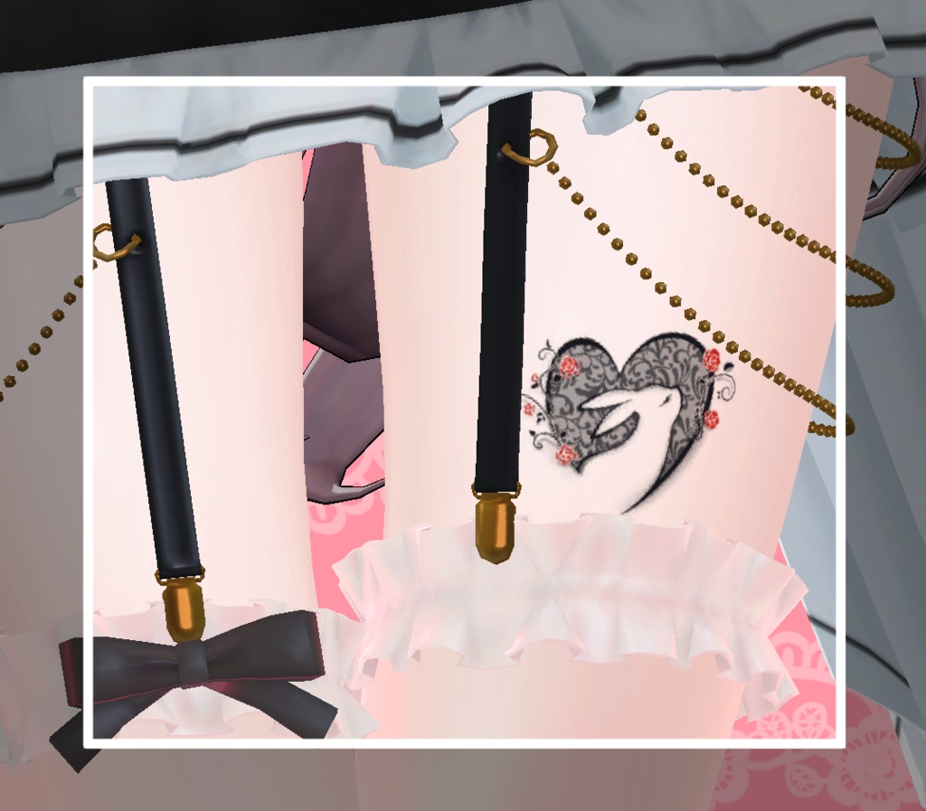 【Tatoo texture】うさちゃんハートタトゥー 複数デザインセット