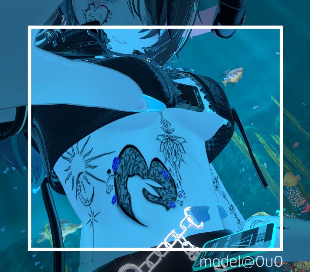 【Tatoo texture】うさちゃんハートタトゥー 複数デザインセット