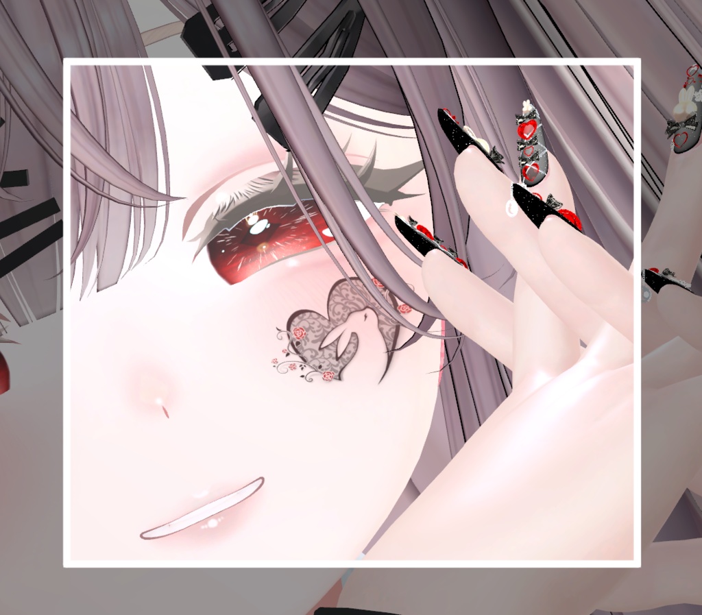 【Tatoo texture】うさちゃんハートタトゥー 複数デザインセット