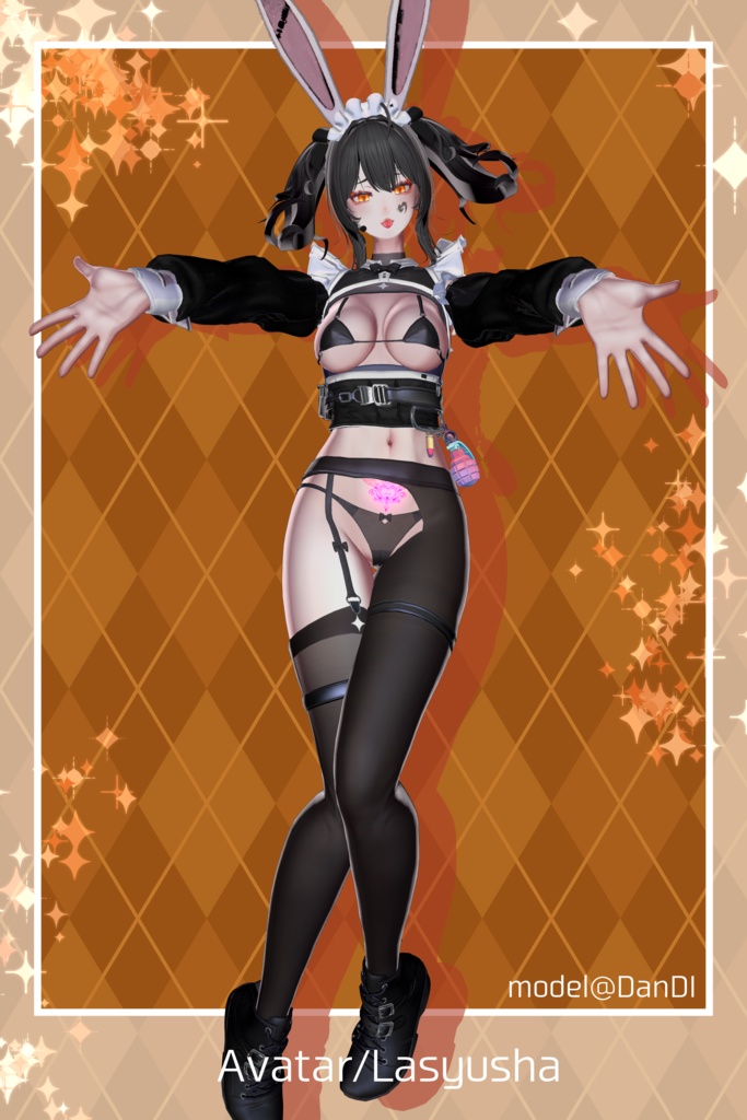 【Tatoo texture】うさきゅばすタトゥー 複数アバター対応 デザイン2種