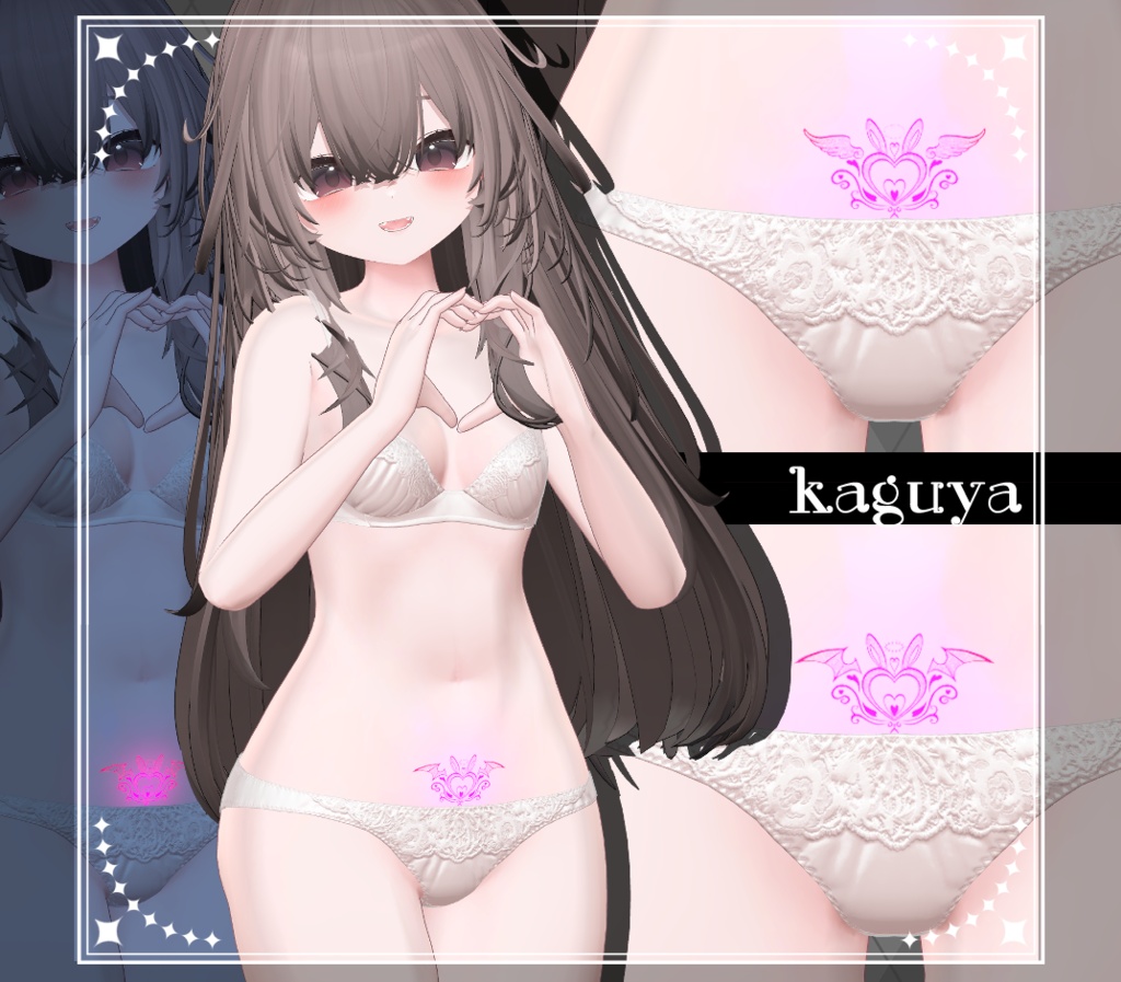 【Tatoo texture】うさきゅばすタトゥー 複数アバター対応 デザイン2種