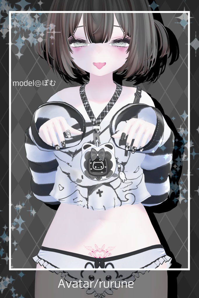 【Tatoo texture】うさきゅばすタトゥー 複数アバター対応 デザイン2種