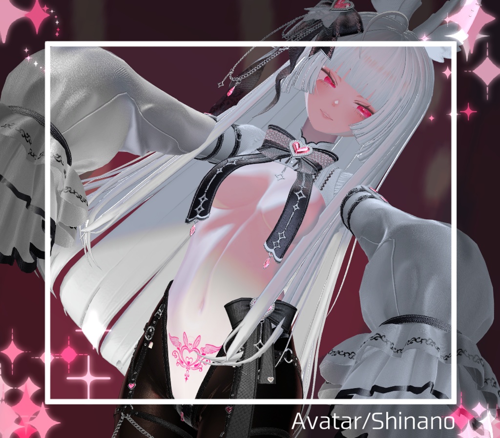 【Tatoo texture】うさきゅばすタトゥー 複数アバター対応 デザイン2種