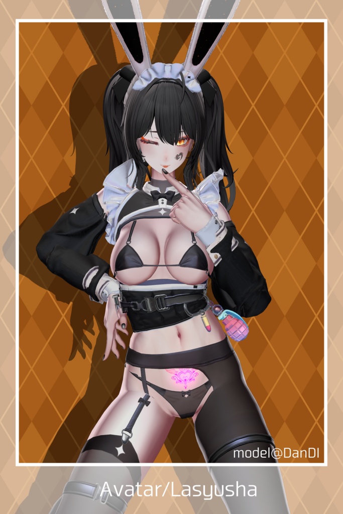 【Tatoo texture】うさきゅばすタトゥー 複数アバター対応 デザイン2種