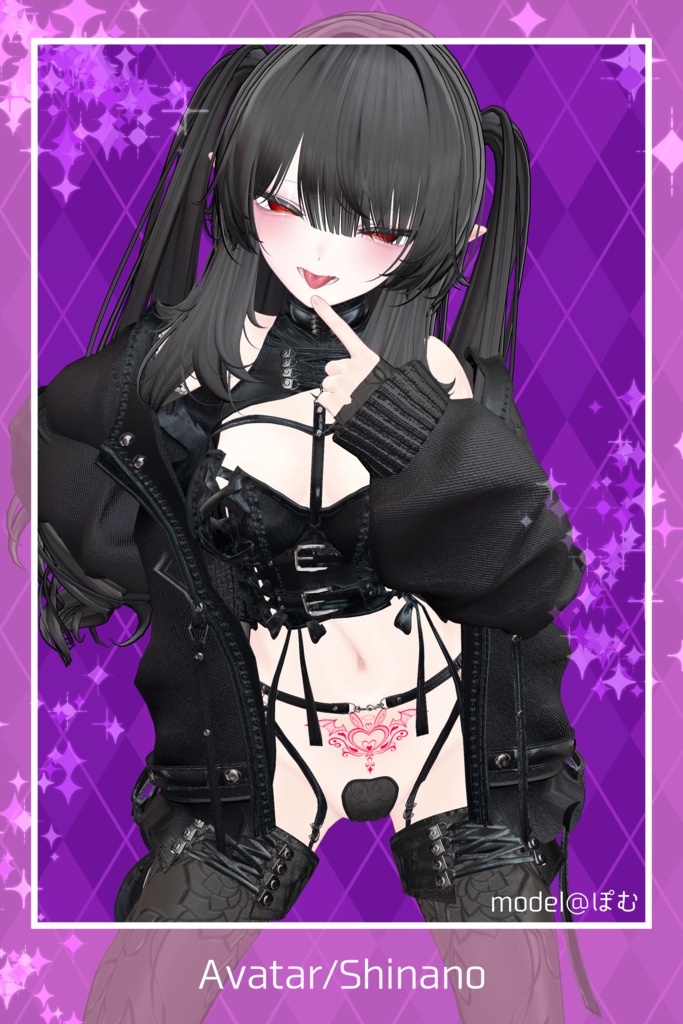 【Tatoo texture】うさきゅばすタトゥー 複数アバター対応 デザイン2種