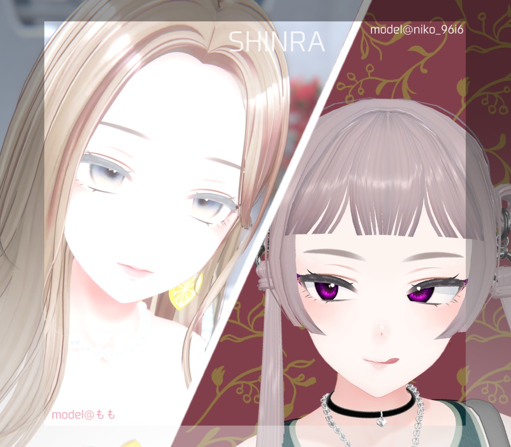 【24アバター対応】隈取りメイクテクスチャ Make up texture