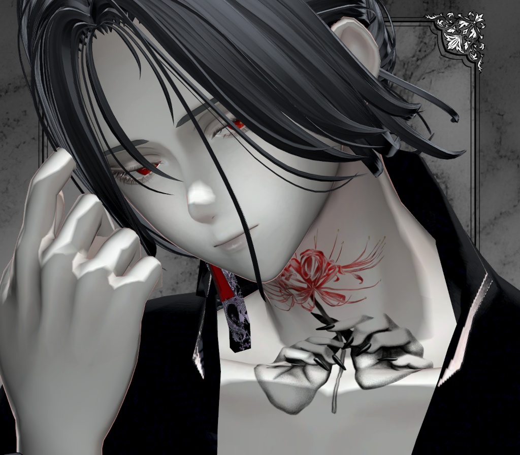 【Tatoo texture】✿一輪挿し✿ タトゥー 複数デザインセット