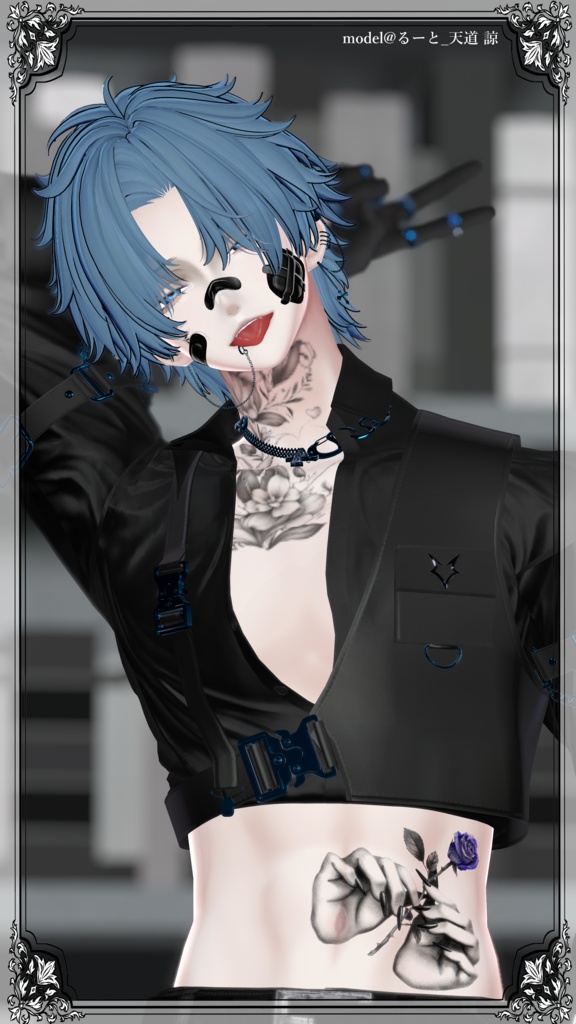 【Tatoo texture】✿一輪挿し✿ タトゥー 複数デザインセット