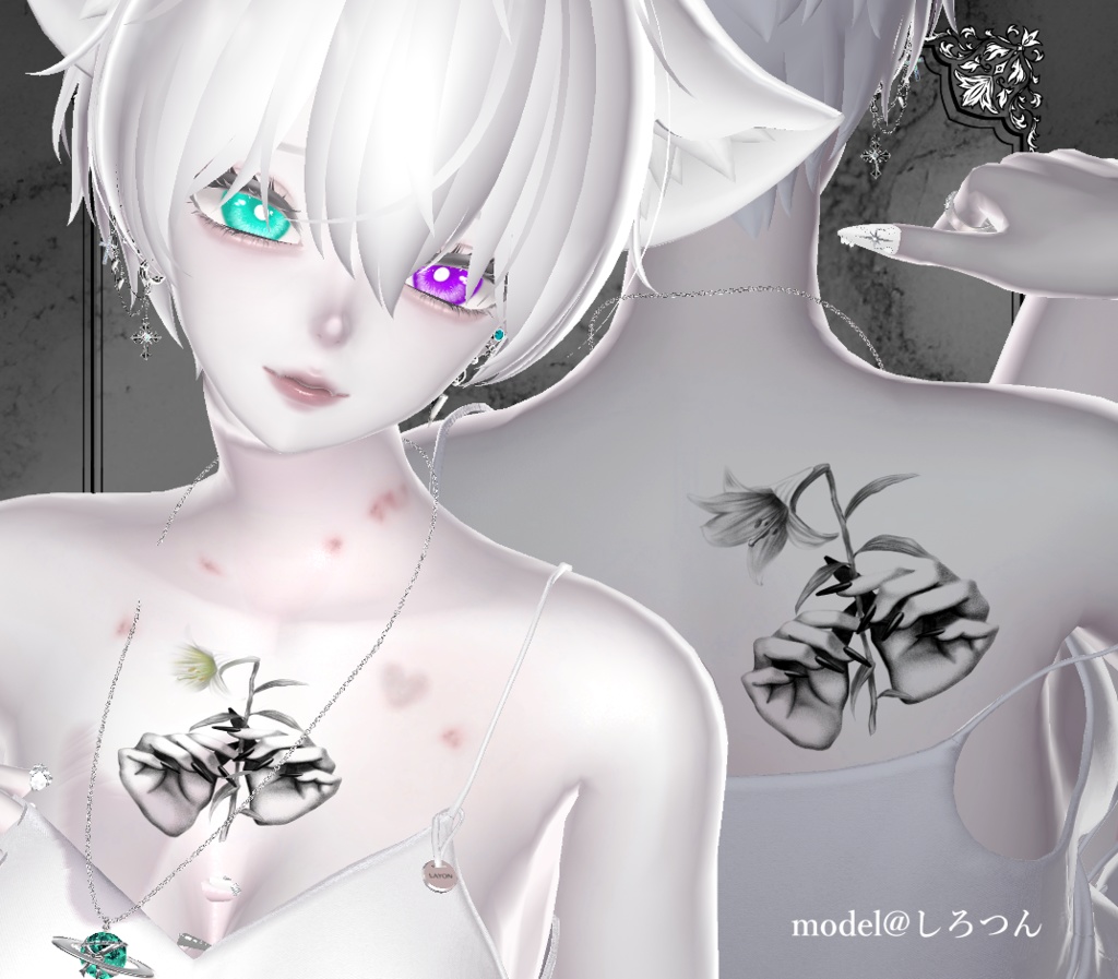 【Tatoo texture】✿一輪挿し✿ タトゥー 複数デザインセット