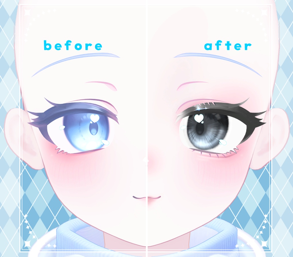 【ピューマのぷまちゃん/PMMA】アイ&メイク テクスチャ01 Eye&Makeup Texture& Blendshape