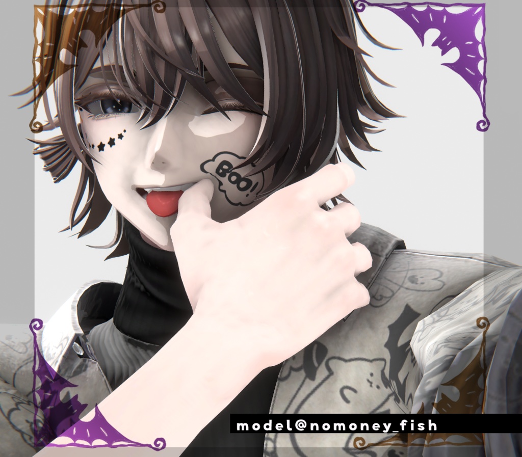 【Tatoo texture】ゆるかわHALLOWEEN すてっかー タトゥー 複数デザインセット