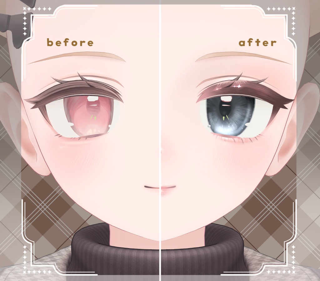 【エク/Eku】アイ&メイク テクスチャ01 Eye&Makeup Texture& Blendshape