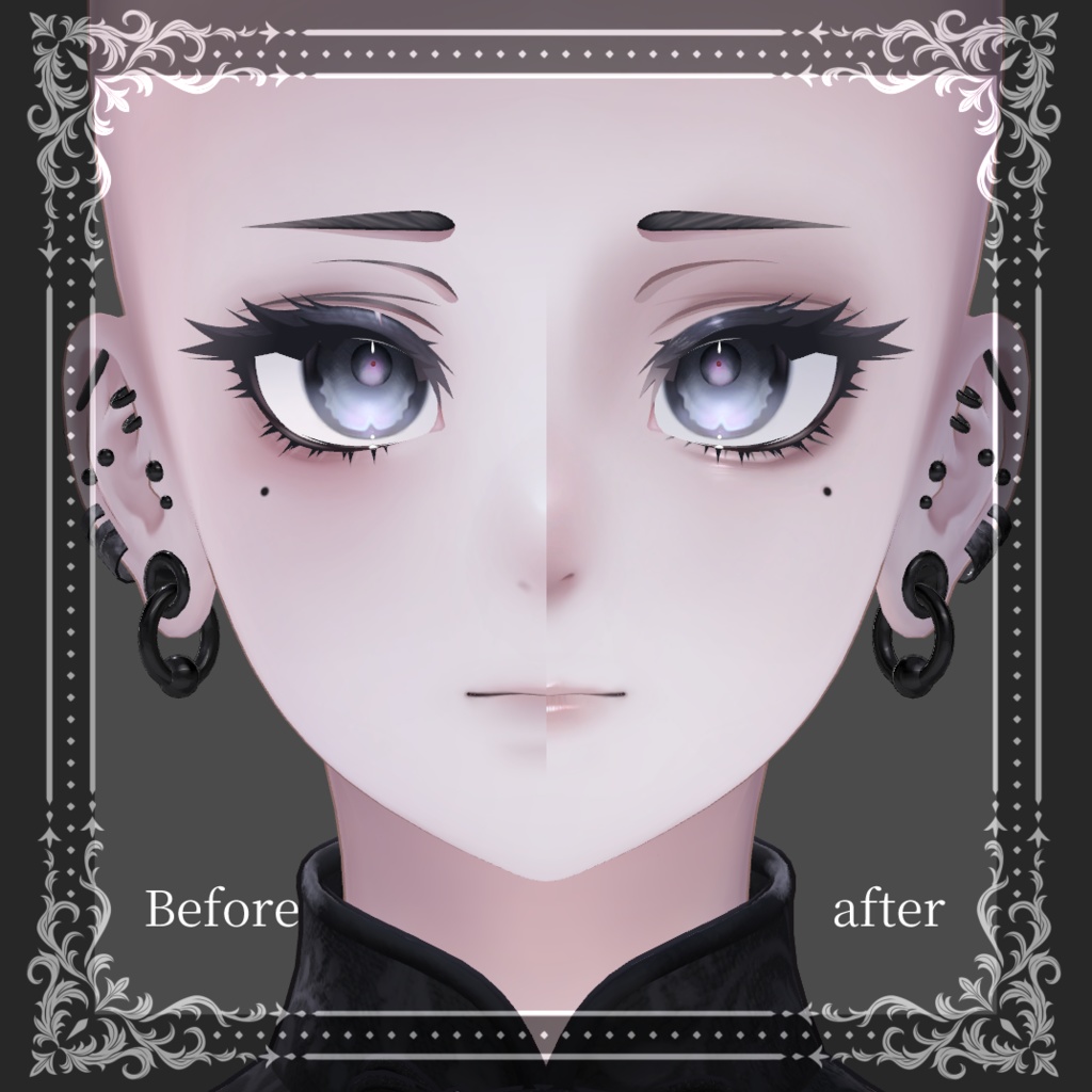 【泣夜/Nakiya】メイク テクスチャ01 Makeup Texture& Blendshape