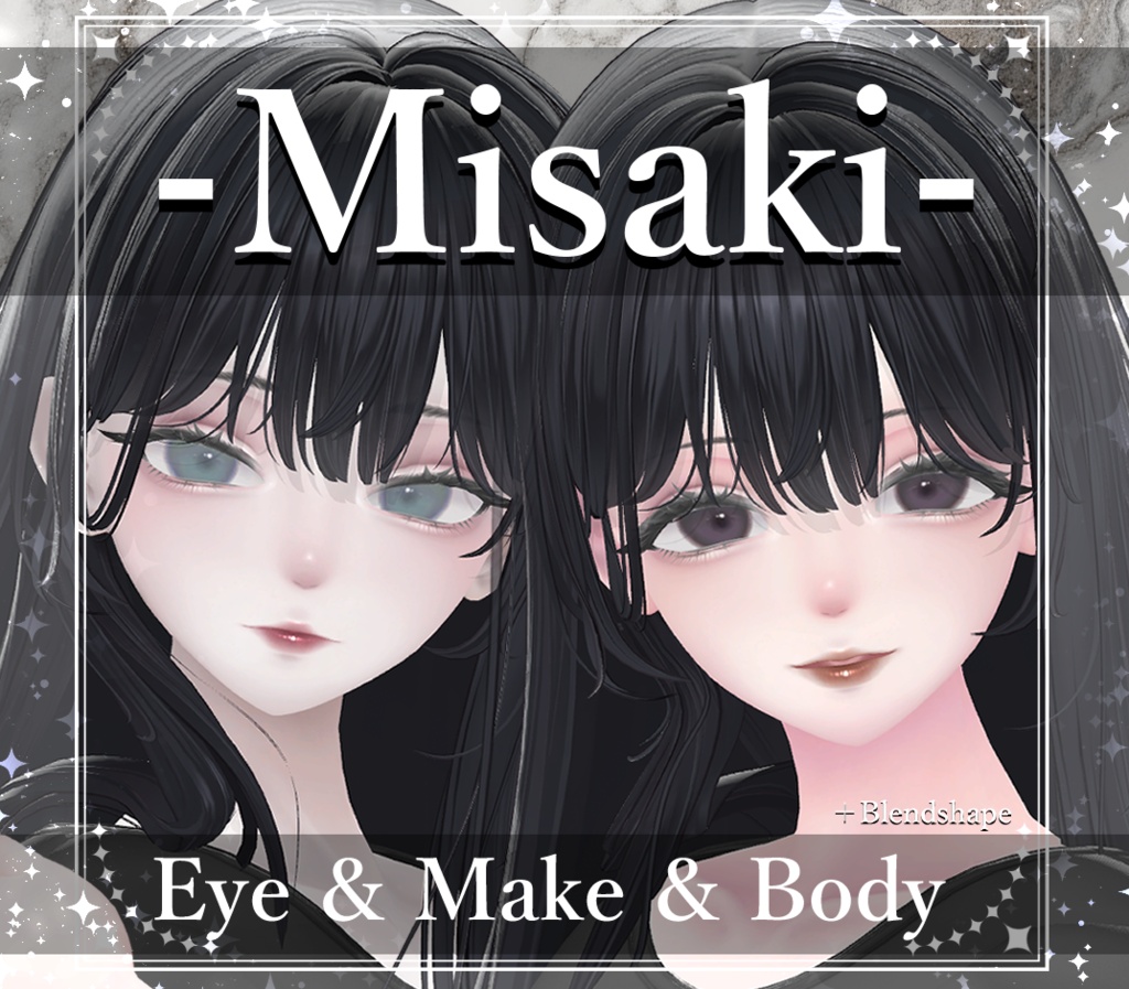 【海咲/Misaki】Eye ＆ Makeup & Body Texture& Blendshape