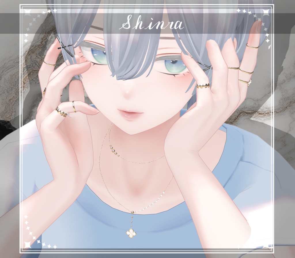 【複数アバター対応accessories】Blanc Fleur【VRChat想定】