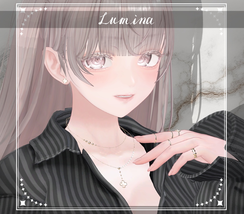 【複数アバター対応accessories】Blanc Fleur【VRChat想定】