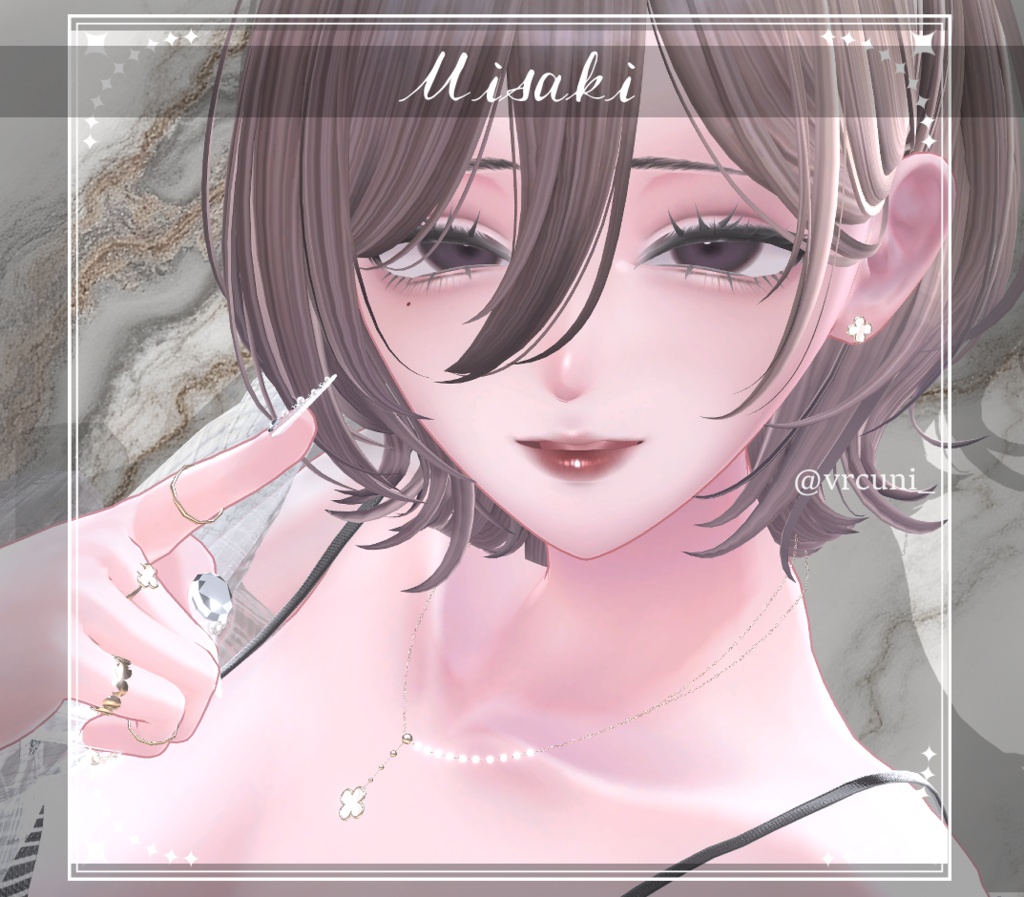 【複数アバター対応accessories】Blanc Fleur【VRChat想定】