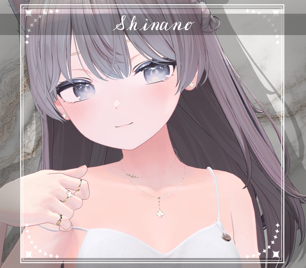 【複数アバター対応accessories】Blanc Fleur【VRChat想定】
