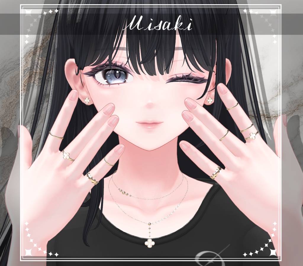 【複数アバター対応accessories】Blanc Fleur【VRChat想定】