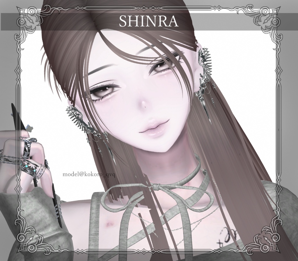 【複数アバター対応】BONE SPIKE PIERCE【VRChat想定】