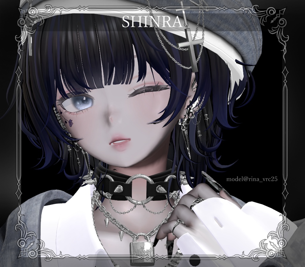 【複数アバター対応】BONE SPIKE PIERCE【VRChat想定】