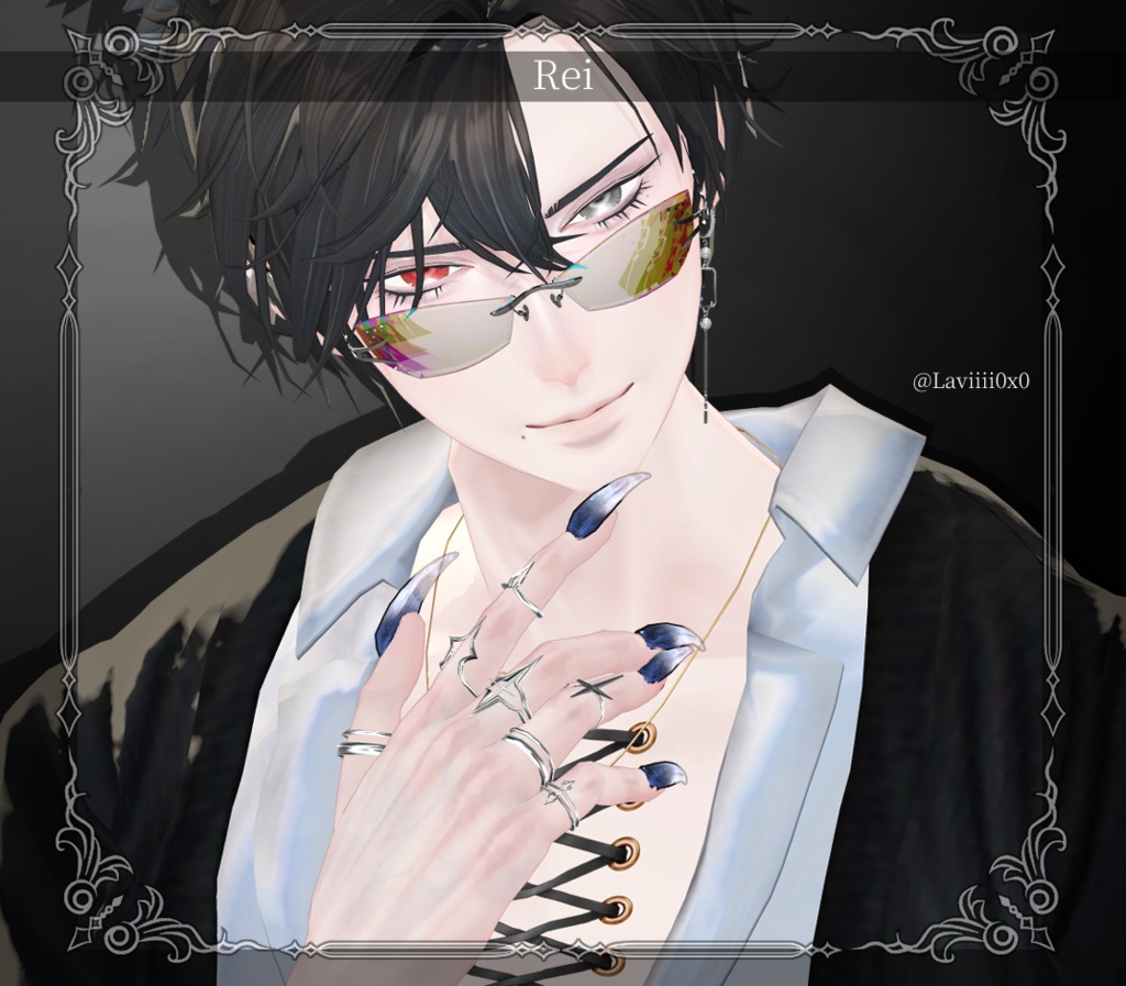 ★SALE★【複数アバター対応】-Ring Set- Veil Thorn 【VRChat想定】
