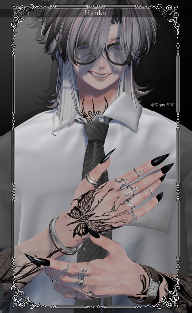 ★SALE★【複数アバター対応】-Ring Set- Veil Thorn 【VRChat想定】