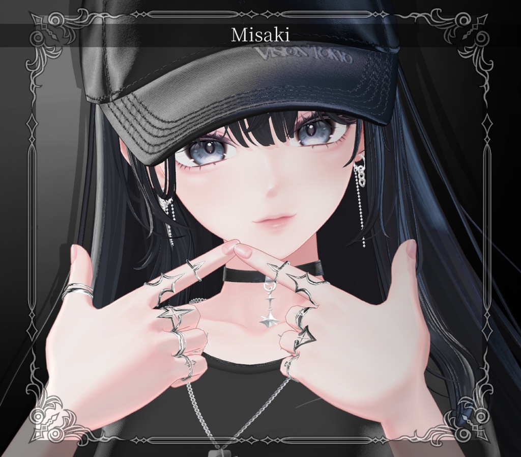 ★SALE★【複数アバター対応】-Ring Set- Veil Thorn 【VRChat想定】