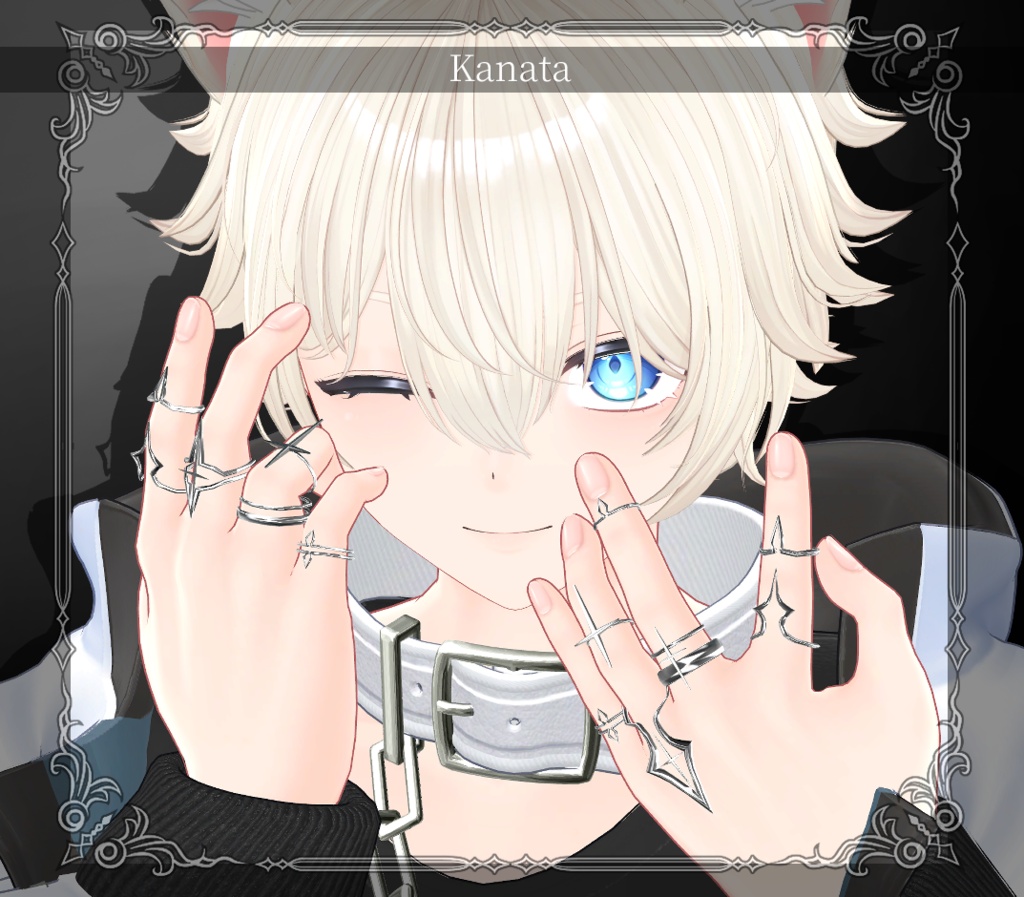 ★SALE★【複数アバター対応】-Ring Set- Veil Thorn 【VRChat想定】