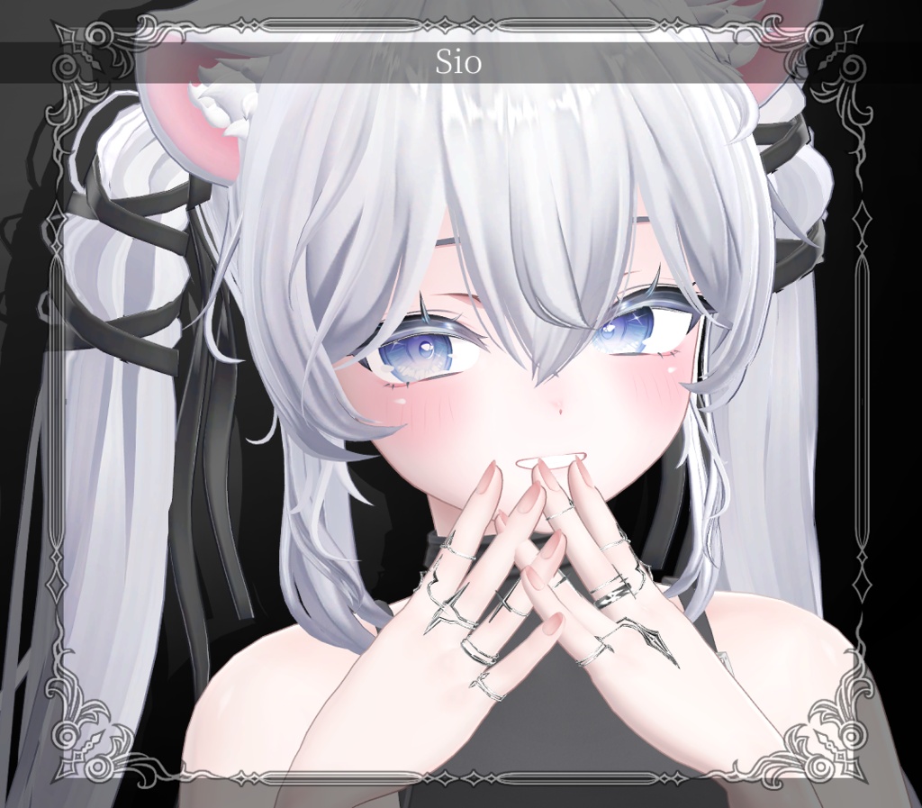 ★SALE★【複数アバター対応】-Ring Set- Veil Thorn 【VRChat想定】