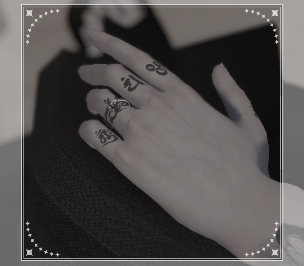 ★24時間無料★【VRChat想定】Pair Sign Ring ペアリング💍