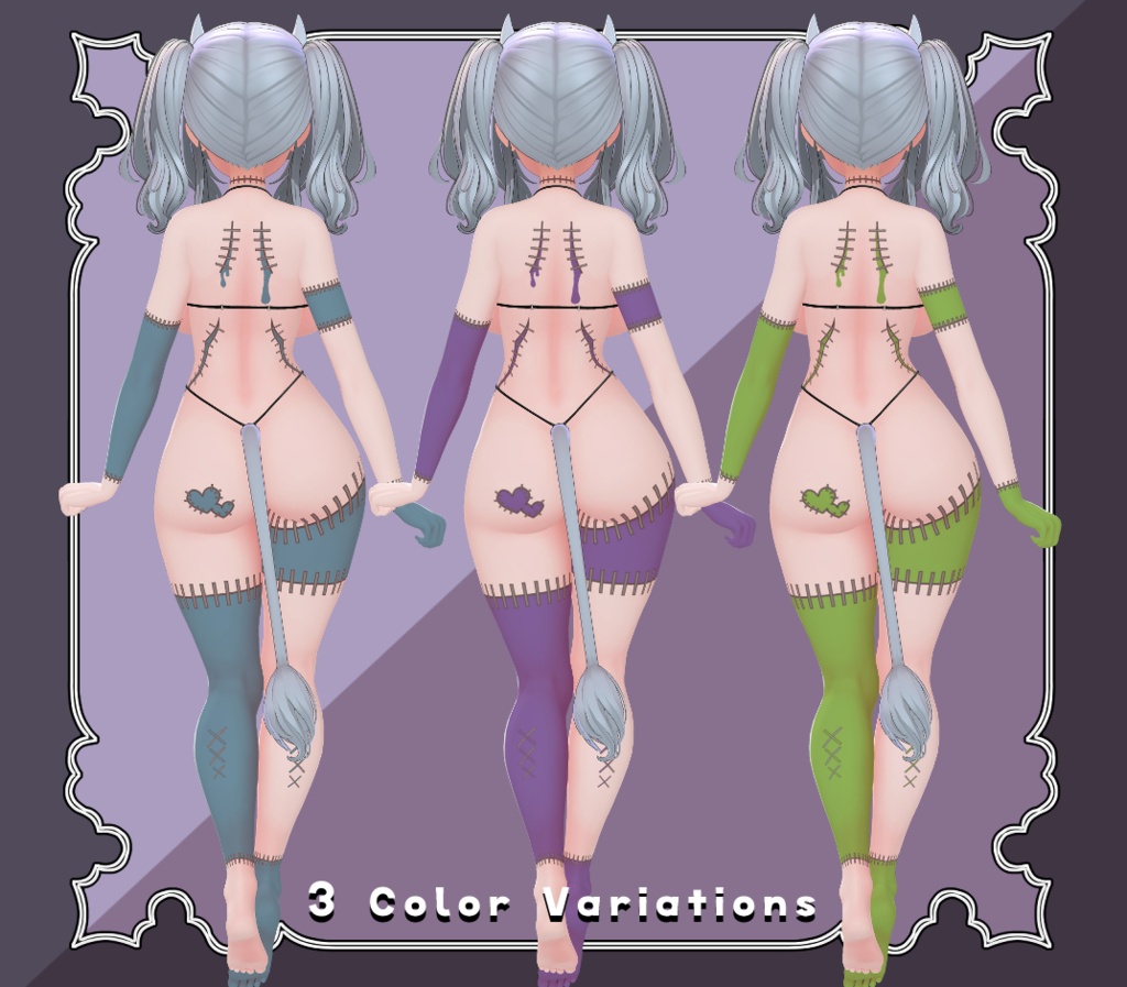 ★SALE★【ミルティナ専用】つぎはぎ♡ゾンビテクスチャ/Tatoo【VRChat想定】