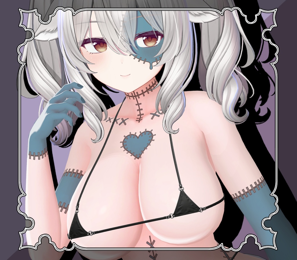 ★SALE★【ミルティナ専用】つぎはぎ♡ゾンビテクスチャ/Tatoo【VRChat想定】