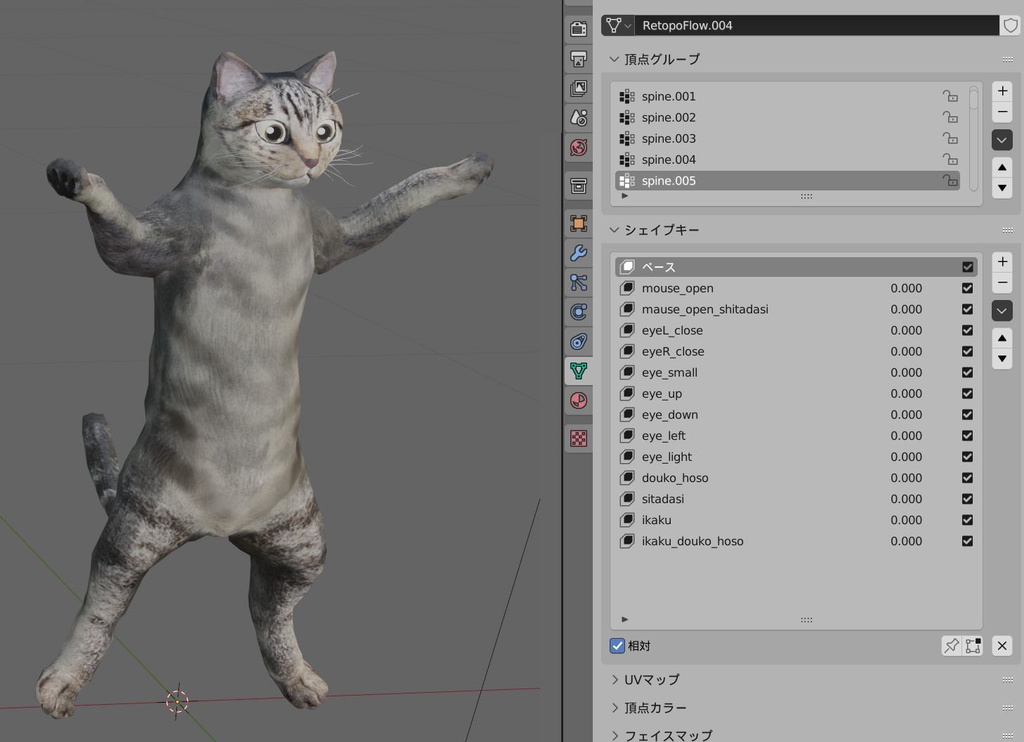猫(ヒューマノイド型)データ