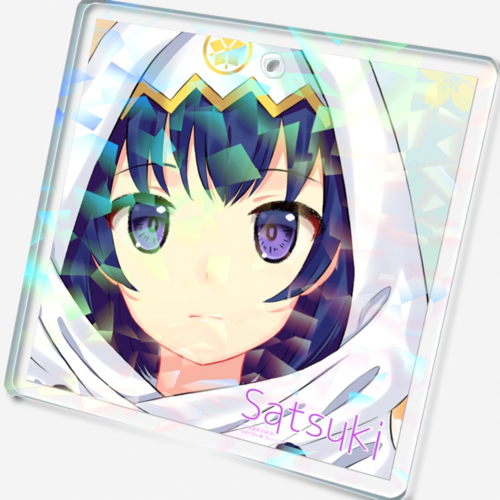 ホログラムアクリルキーホルダー(和柄花)芋川さつき