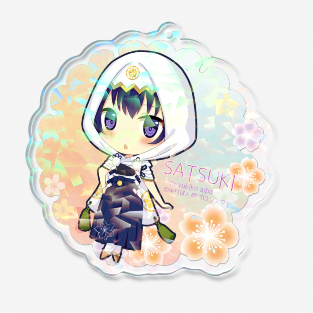 ホログラムアクリルキーホルダー(和柄花) 芋川さつきSD