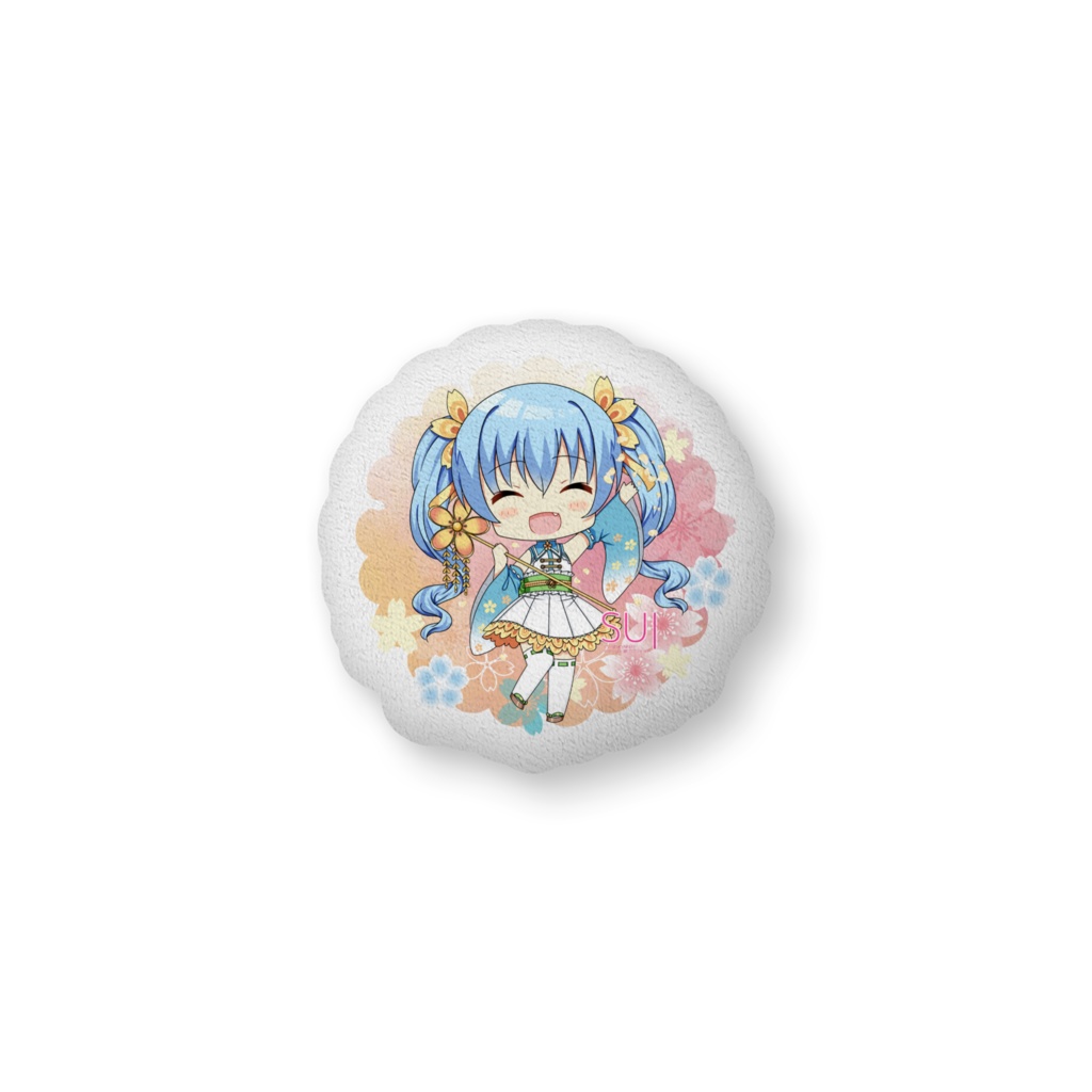 ふかふかクッション(和柄花) 黄桜すい