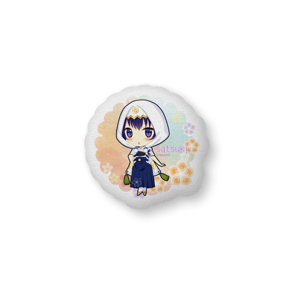 ふかふかクッション(和柄花) 芋川さつき