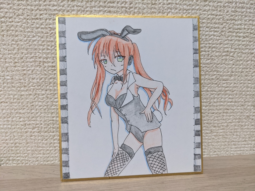 色紙_タスクちゃんバニー