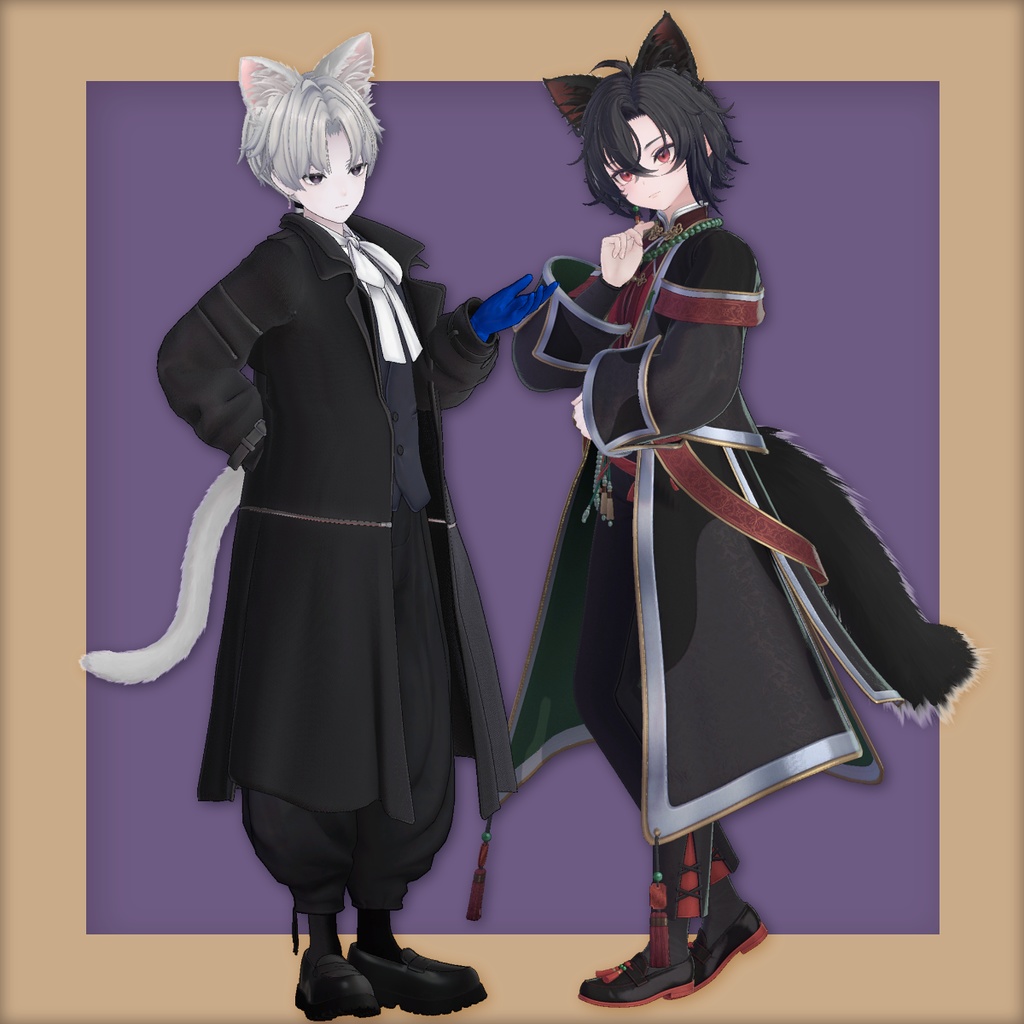 【Animation付き】ねこ好きのためのねこみみ&ねこしっぽ【複数アバター対応】