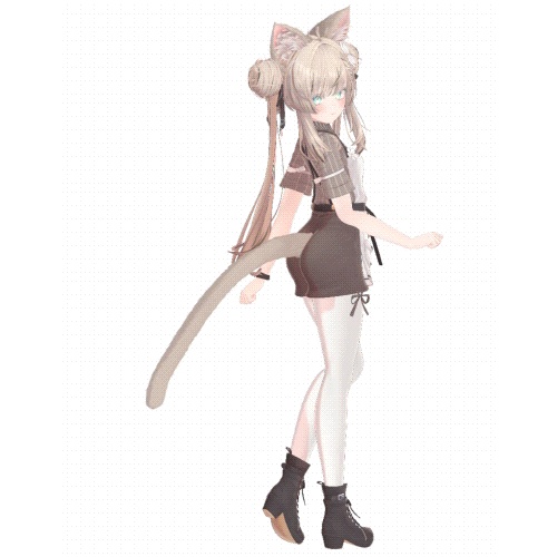 【Animation付き】ねこ好きのためのねこみみ&ねこしっぽ【複数アバター対応】