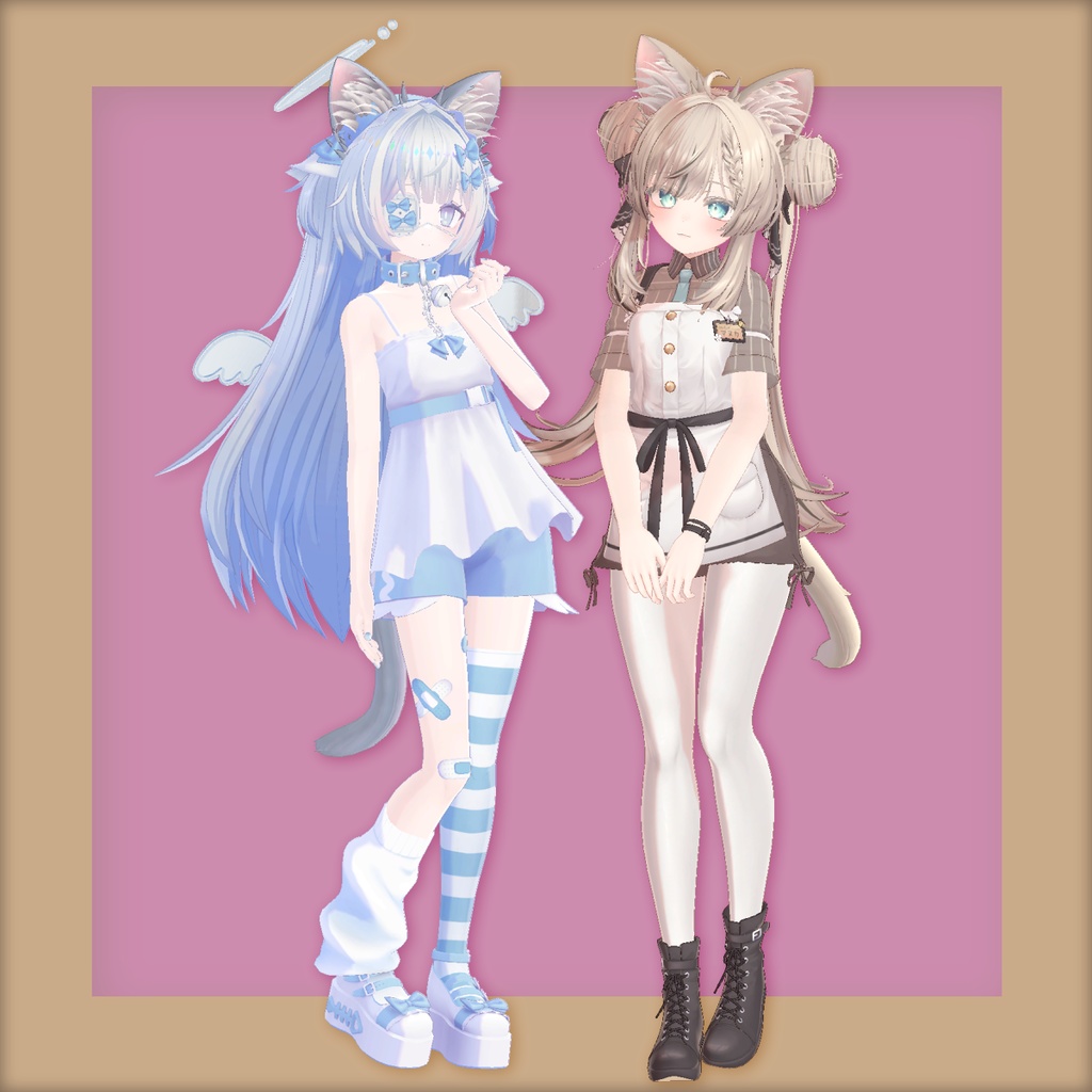 【Animation付き】ねこ好きのためのねこみみ&ねこしっぽ【複数アバター対応】