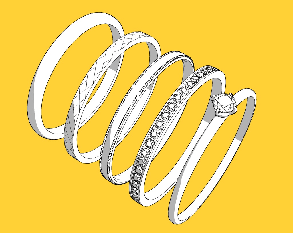 シンプル指輪5種