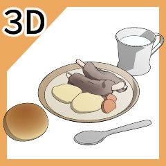 ファンタジーご飯_骨付き肉スープ
