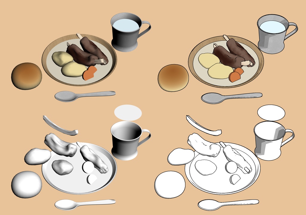 ファンタジーご飯_骨付き肉スープ